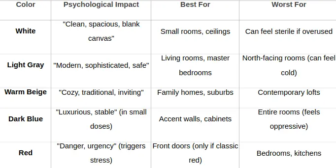 How colors impact house buyer psychology in OKC