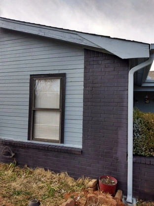 Exterior blue painting in Oklahoma City